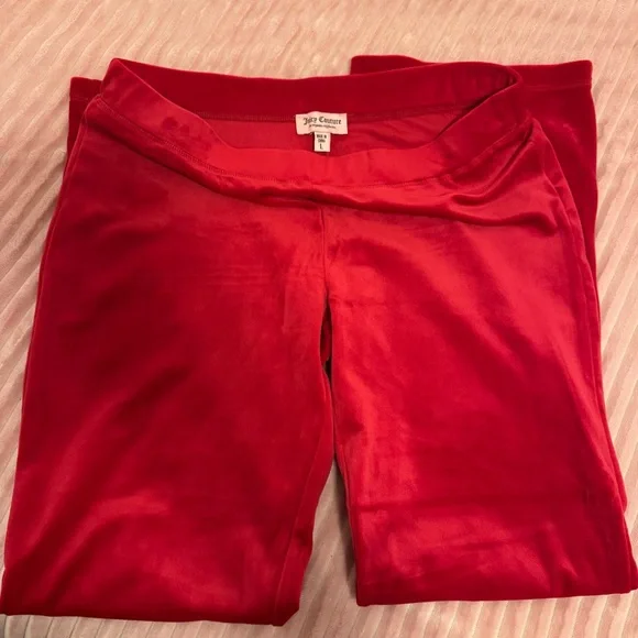 Juicy Couture Red Rhinestone Sweatsuit with Zip-up Hoodie and Pants Size L - Picture 5 of 7